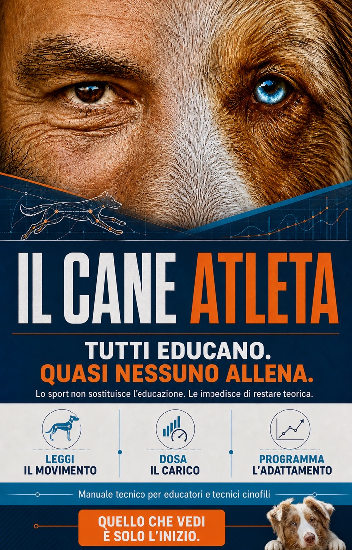 Copertina di Il cane atleta: Tutti educano. Quasi nessuno allena. Manuale tecnico per educatori e tecnici cinofili.